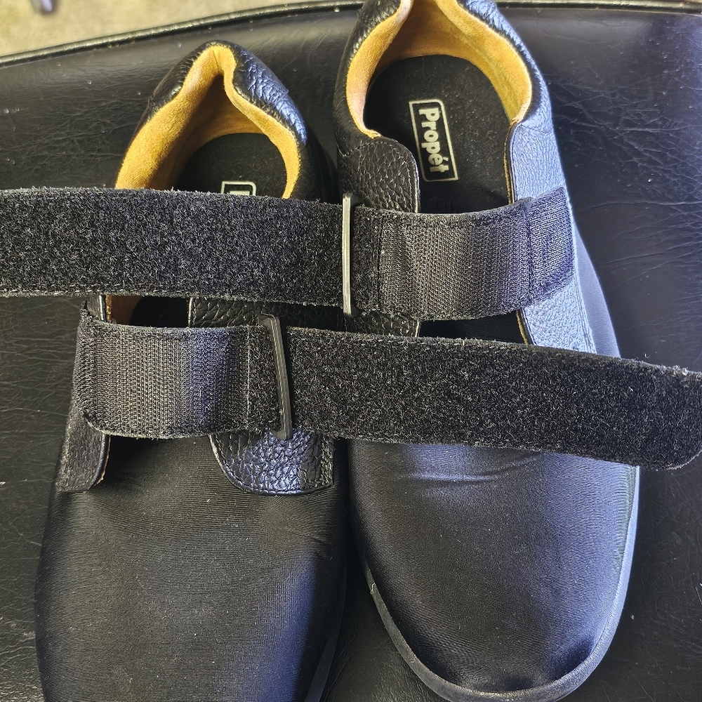 Propet Dr. Comfort Brian X Men's Blk 12W Diabetic Shoes Easy Strap Hook &‎ Loop